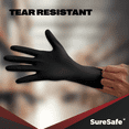 thumbnail image 3 of [1000 Pack] SURESAFE 8 Mil Nitrile Gloves Medium, Powder & Latex Free, Diamond Grip, Fully Textured & Ribbed, For Work, Mechanics, BBQ, Butcher, Black Cooking Gloves Disposable, 3 of 6