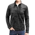 thumbnail image 1 of KIHOUT Chandails Molletonnés de Printemps et d'Hiver pour Hommes, Chandails Molletonnés Unis à Col Roulé à Fermeture Éclair à Manches Longues pour l'Extérieur, Hauts de Base T-, Taille P-2TG, 1 of 8