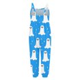 thumbnail image 4 of TJAZFJPA Pyjama de Noël pour Tout-Petit Fille Combinaison à Bretelles Imprimée à la Mode et Décontractée pour Filles Pantalon Ha Yi Ha Lun Combinaison pour Enfants Pyjama de Noël pour Enfants 3-4 Ans, 4 of 5