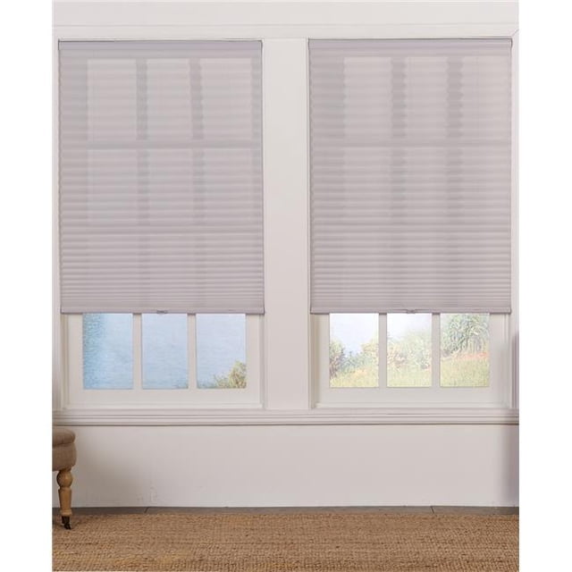 Cordless Light Filtering Pleated Shade, Silver Gray - 38 x 72 in.