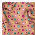 thumbnail image 4 of Soimoi Orange Rayon Crepe Fabric Donuts Food Printed Fabric 1 Yard 46 Inch Wide, 4 of 5