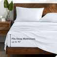 thumbnail image 3 of Bare Home TENCEL™ Sheet Set - Lyocell derived from Eucalyptus - King, White, 3 of 7