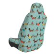 thumbnail image 2 of Lsque Dachshund Dog Puppy Pattern Car Seat Covers for Front Seats , Waterproof Seat Covers for Cars, Sporty Front Seat Covers,Car Seat Cover Protector Front Seats, 2 of 5