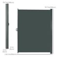 thumbnail image 3 of Outsunny 118" x 79" Retractable Side Awning Folding Privacy Screen Grey, 3 of 9