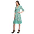 thumbnail image 4 of Moomaya Robe Imprimée Longueur Genou pour Femmes Grande Taille Vêtements Décontractés Tenue d'Été, 4 of 4