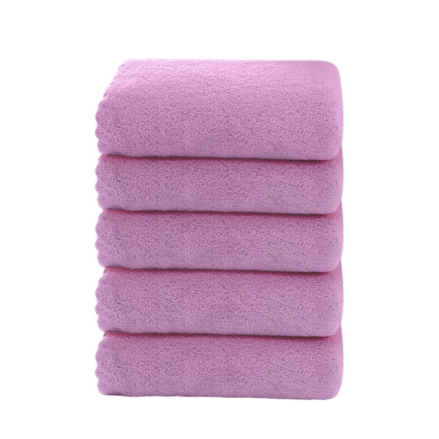 Kyusrd 5pc Velvet Towel Plain Face Towel Soft Absorbent Face Wash Ah Face Towel
