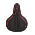 thumbnail image 1 of jinwen Wide Saddle Seat Saddle Seat Inflatable Comfortable Leather Damping Spring Red, 1 of 6
