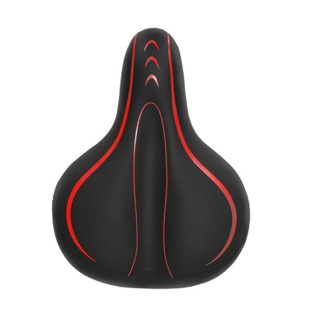 jinwen Wide Saddle Seat Saddle Seat Inflatable Comfortable Leather Damping Spring Red