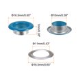thumbnail image 2 of Unique Bargains 100PCS Grommets Eyelets 2/5 Inch (10mm) ID Hole Metal Self Backing Eyelet with Washers for Leather Blue, 2 of 7