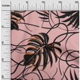 thumbnail image 2 of oneOone Velvet Pink Fabric Abstract Tropical Leaf Craft Projects Decor Fabric Printed By The Yard 58 Inch Wide, 2 of 4
