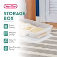 thumbnail image 3 of Sterilite 41 Quart Lightweight Under Bed Storage Box Container, 18 Pack, 3 of 12