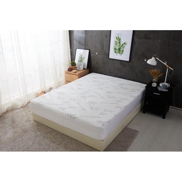 Mattress Protector with 100% Water Resistant Fabric Breathable Cool Flow Technology, 16" Deep Pocket, Full, Gray