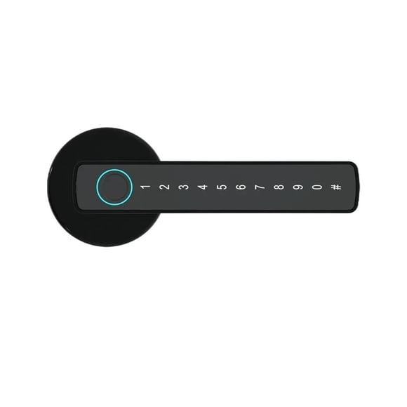 Serrure de Porte à Empreinte Digitale Serrure Électronique Numérique avec Mot de Passe/clé/carte Ic/ Smartlife/ Déverrouillage par Application, Installation Facile