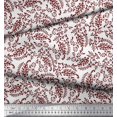 thumbnail image 3 of Soimoi Poly Georgette Fabric Leaves & Paisley Block Printed Craft Fabric by The Yard 52 Inch Wide, 3 of 3