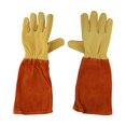 thumbnail image 1 of M/L/XL Cowhide Gardening Flower Pruning Long Sleeved Protective Gloves, 1 of 8