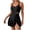 Black, variant on Cameland Tankini Bathing Suits for Women Tummy Control Swimdress with Bikini Bottom One Piece Swimsuits Swim Dress Skirt