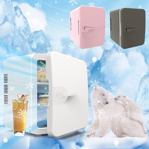 JASKFLY Mini Freezer 6L 12V Car Refrigerator Portable Mini Fridge for Auto Home Use with AC DC Power Hot and Cold Cooling Heating,Home appliances|Plastic,Gray