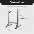 thumbnail image 4 of BalanceFrom Steel Frame Dip Station with Adjustable Height, 500 lb Weight Capacity, Gray, 4 of 10