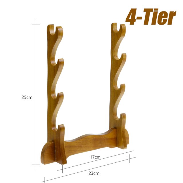 1/2/3/4 Tier Wall Mount Katana Samurai Sword Holder Display Rack Hanger Bracket
