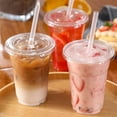 thumbnail image 4 of EGNMCR Disposable Milk Tea Cup Disposable Plastic Cold Drink Cup Fruit Lemon Tea Cup Disposable Commercial High Transparency Coffee Cup 360 Ml Cold drink cup, 4 of 6