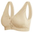 thumbnail image 1 of Timegard Front Closure Bras for Women Wireless Button Wide Strap Full Support Comfort Daily Bras Camis, 1 of 7
