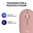 thumbnail image 2 of Logitech Pebble Mouse 2 M350s Sans Fil Bluetooth Légère avec Clics Discrets - Rose, 2 of 11