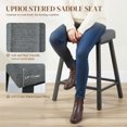 thumbnail image 4 of HOMCOM Bar Stools Set of 2 Velvet Upholstered Counter Height Barstools Grey, 4 of 10