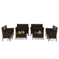 thumbnail image 1 of Gymax Ensemble de Conversation en Rotin pour Patio de 8 Pcs Ensemble de Meubles d'Extérieur en Osier avec Chaise, 1 of 10