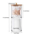 thumbnail image 3 of TIELUTT Support de Tampons avec Couvercle Distributeur en Acrylique Q Embout Organisateur Alimentaire pour Réfrigérateur Rangement Transparent pour Placard Contenants Alimentaires Transparents avec Couvercles Idées de Rangement de Cuisine Canisters de Rangement pour Garde-Manger, 3 of 7