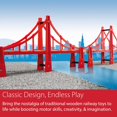 thumbnail image 3 of BRIO World Double Suspension Bridge - FSC-Certified Longest Wooden Train Track Bridge - Compatible with All BRIO Railway Sets - 5-Piece Set of 2 Bridges &, 3 of 8