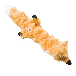 SPOT Skinneeez Extreme Quilted Fox Stuffing Free Plush Tug Dog Toy