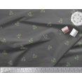 thumbnail image 2 of Soimoi Gray Velvet Fabric Leaf Leaves Decor Fabric Printed Yard 58 Inch Wide, 2 of 3