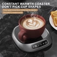 thumbnail image 4 of Cagogo USB Coffee Mug Warmer, Auto Shut Off 3 Temperature Settings -8 Hour Timer, Smart Beverage Warmer for Desk Office, Electric Cup Heater Keeps Coffee Tea Hot, 4 of 9