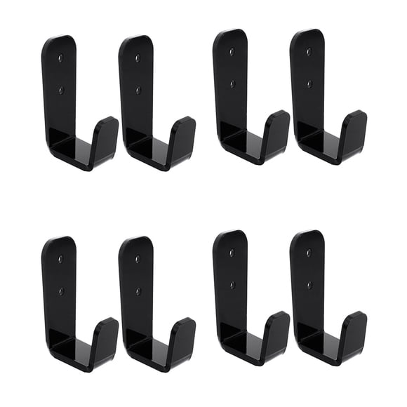 4 Paires de Supports Muraux pour Cannes à Pêche, Cannes de Randonnée, Organisateurs Muraux, Supports de Cannes de Ski en Acrylique avec Vis