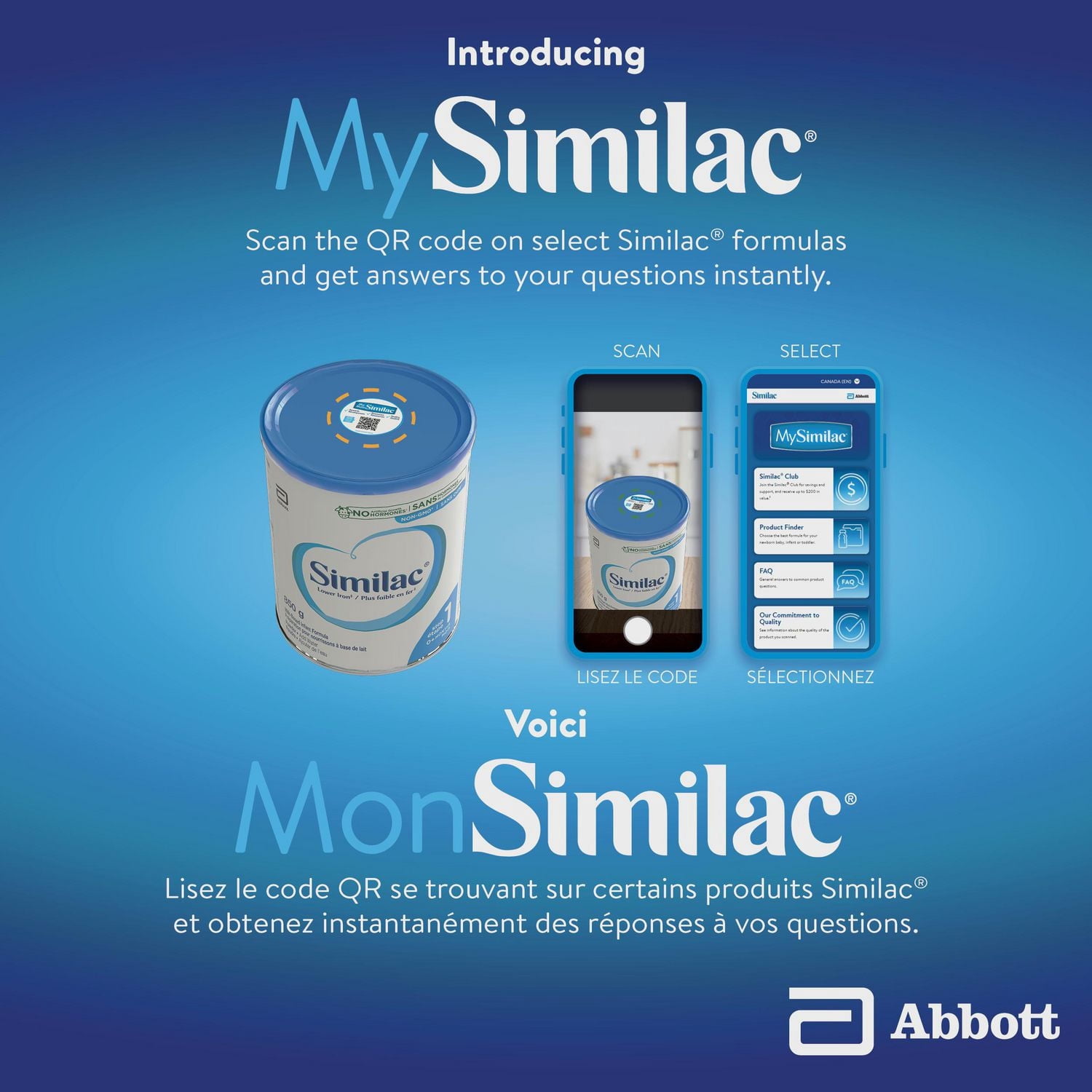 Similac Lower Iron Non-GMO Baby Formula Powder, Newborn Formula, 0+ Months, 850 grams