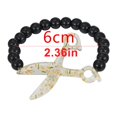 thumbnail image 5 of Scissors Bracelet Black Pearl Hand Beaded Bracelet, 5 of 5