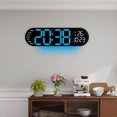 thumbnail image 1 of TACILIP Alarm Clock, 17.3-inch Living Room Wall Clock with Multifunctional LED Electronic Clock Large Size Alarm Clock Temperature and Humidity Clock, Gifts for Her, 1 of 5