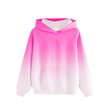 Milgrthf Chandails à Capuche à Rayures Colorées pour Préadolescente, Coupe Ample Décontractée, Poche, Manches Longues, Chandail à Capuche à Enfiler pour l'Automne et l'Hiver, Rose Vif, 5 Ans