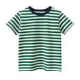 thumbnail image 1 of RXIRUCGD 2025 Vêtements d'Été pour Enfants T-shirt à Manches Courtes à Rayures Col Rond, 1 of 2