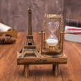 thumbnail image 2 of Minuterie Sablier en Fer Style Rétro Base en Bois Décoration Maison Cadeau, 2 of 6