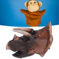 thumbnail image 4 of Dinosaur Hands, Triceratops Puppet Rubber Hand Painted Appearance Comfortable Grip  For Storytelling For Teacher For Child For Puppet Shows, 4 of 8