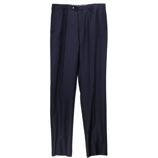 Vigano Men's Navy Wool Dress Pant - 36