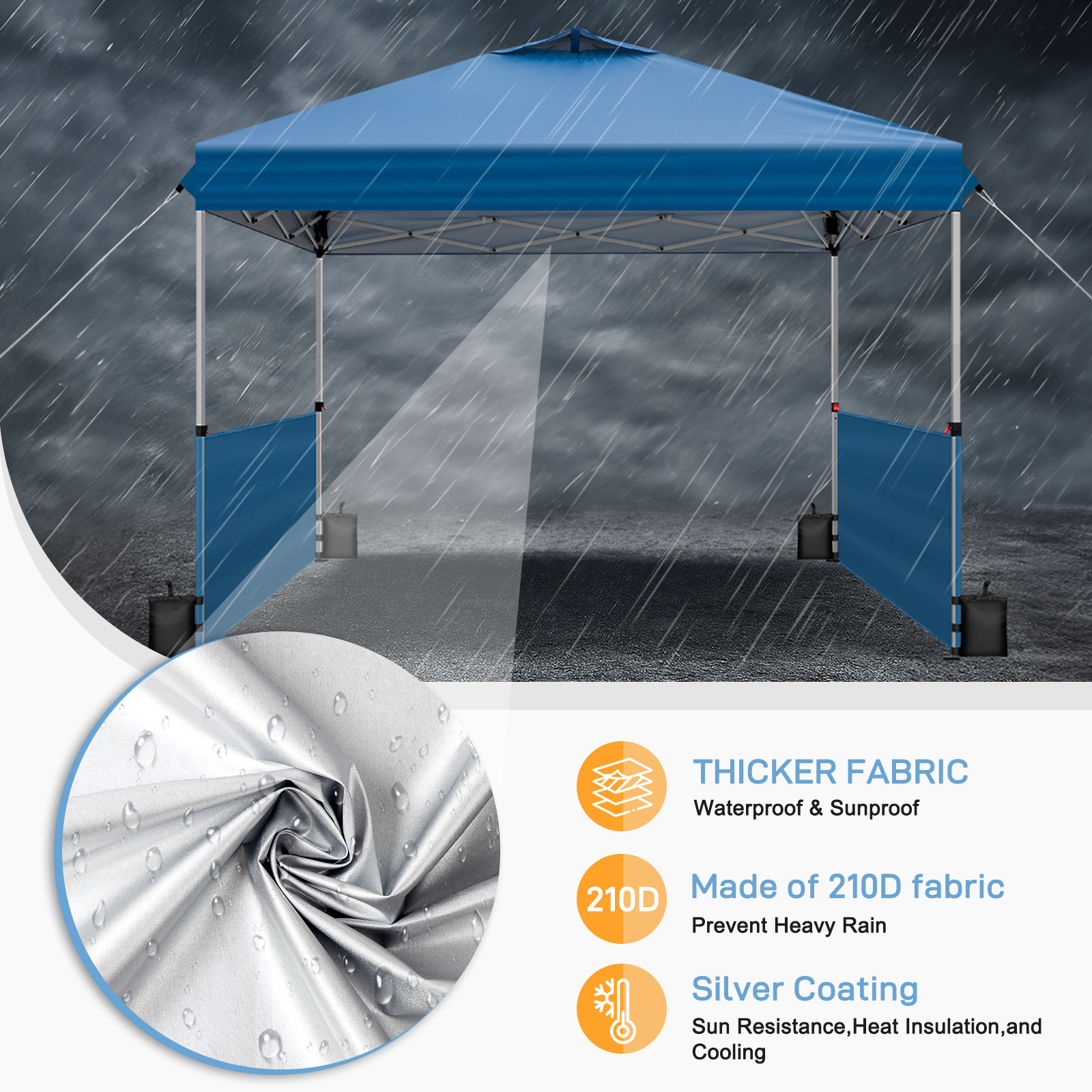 Ktaxon 10x10 Ez Pop Up Canopy Tent,Outdoor Sun Shade Shelter