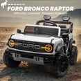 thumbnail image 2 of 24V 2 Seater Ride on Cars for Big Kids, Licensed Ford Bronco Raptor Powered Ride on Toy Truck with Remote Control, Spring Suspension, Bluetooth, LED Light, Electric Car for Kids 3-8 Boys Girls, White, 2 of 8