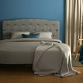 thumbnail image 3 of Costway Full Size Upholstered Headboard Only Adjust Button Tufted Faux Linen Light Grey, 3 of 10