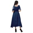 thumbnail image 4 of Moomaya Robe Midi en Viscose à Imprimé Style Santoon, Encolure Dégagée, Décontractée, pour Femmes, 4 of 4