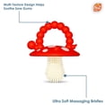 thumbnail image 4 of RaZbaby - Chompy Mushroom Silicone Teether - Red & Green, 4 of 7