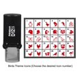thumbnail image 1 of Printtoo Personalized Birds Theme Icons Round Rubber Stamp Self Inking Stamper 12 mm-Red, 1 of 1