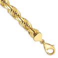 thumbnail image 1 of 10k Yellow Gold 10mm Rope Chain Bracelet Men   For Dad Mens  For Him, 1 of 6