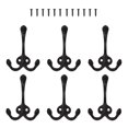 thumbnail image 1 of Miangastore Dual Hook Storage Hanger Black 6Pcs 3.3x2.4in, 1 of 8